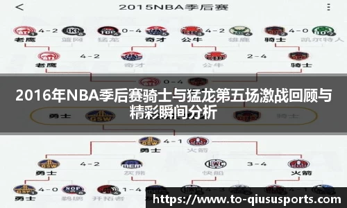 2016年NBA季后赛骑士与猛龙第五场激战回顾与精彩瞬间分析